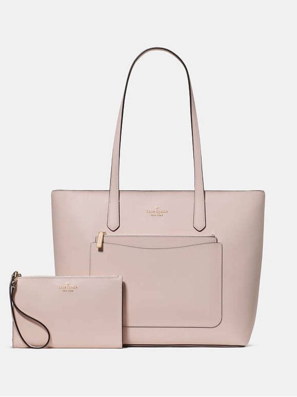 kate spade Light Blush Pink Leather Tote with Zip Wristlet